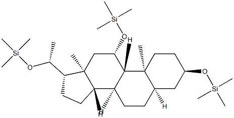 [[(20R)-5β-Pregnane-3α,11β,20-triyl]tri(oxy)]tris(trimethylsilane) Structure