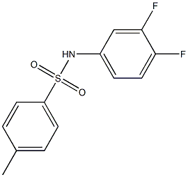N-(3,4-二氟苯基)-4-甲基苯磺酰胺 结构式