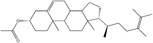 Ergosta-5,24-dien-3β-ol acetate 结构式