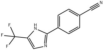 4-(5-(三氟甲基)-1H-咪唑-2-基)苯腈, 33469-11-3, 结构式