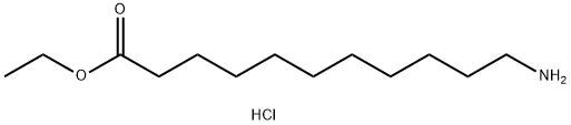 11-amino- Undecanoic acid ethyl ester, hydrochloride (1:1) Struktur