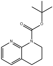 1 - (tert - butoxycarbonyl) - 1,2,3,4 - tetrahydro - 1,8 - naphthyridine 化学構造式