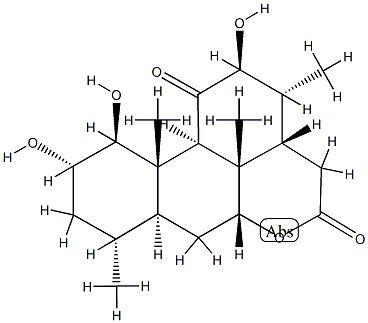 1β,2α,12β-Trihydroxypicrasane-11,16-dione 结构式