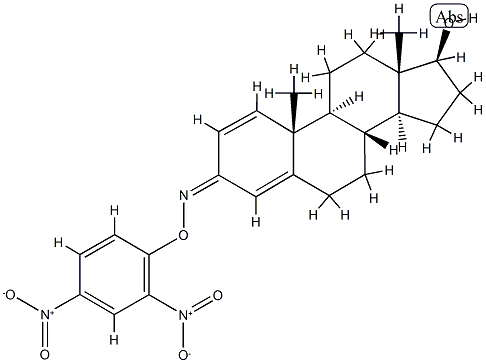 17β-Hydroxyandrosta-1,4-dien-3-one O-(2,4-dinitrophenyl)oxime Structure