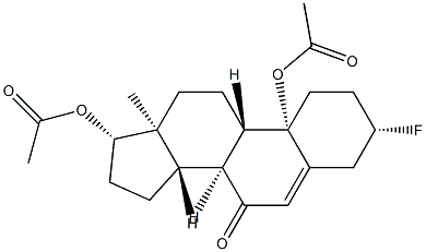 10,17β-Bis(acetyloxy)-3β-fluoroestr-5-en-7-one,33547-20-5,结构式