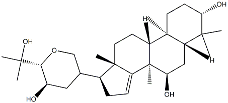(13α,17α,20S,23R,24R)-21,24-Epoxy-4,4,8-trimethyl-5α-cholest-14-ene-3α,7α,23,25-tetrol Structure