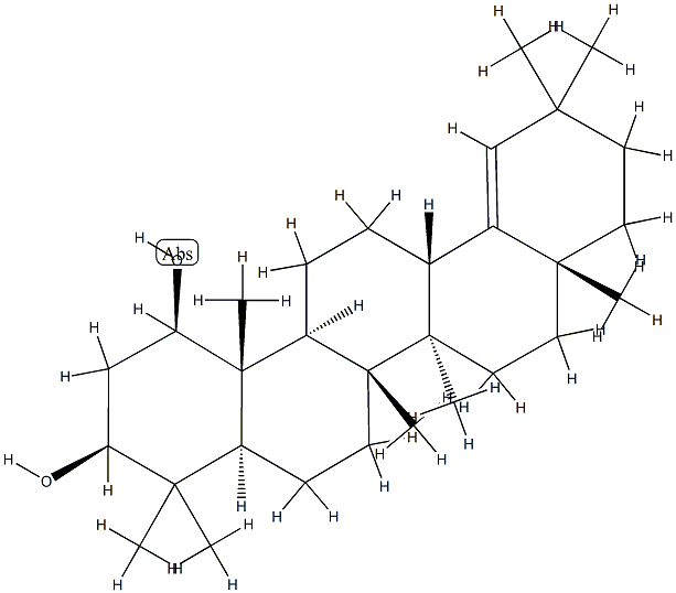 オレアナ-18-エン-1β,3β-ジオール 化学構造式