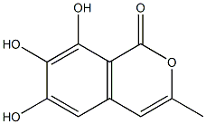 1H-2-Benzopyran-1-one,6,7,8-trihydroxy-3-methyl-(9CI),33624-51-0,结构式
