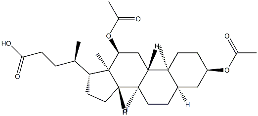 3α,12α-Diacetoxy-5β-cholan-24-oic acid Struktur