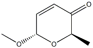 methyl 2,3,6-trideoxy-alpha-glycero-hex-2-enopyranosid-4-ulose 结构式