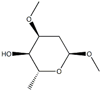 Methyl 3-O-methyl-2,6-dideoxy-α-D-ribo-hexopyranoside Structure