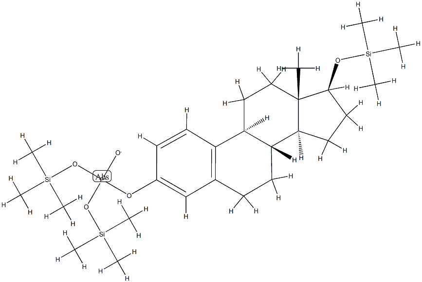 17β-(Trimethylsilyloxy)estra-1,3,5(10)-trien-3-ol 3-[phosphoric acid bis(trimethylsilyl)] ester 结构式