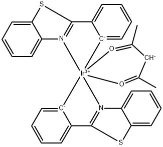 Iridium,bis[2-(2-benzothiazolyl-κN3)phenyl-κC]- 化学構造式