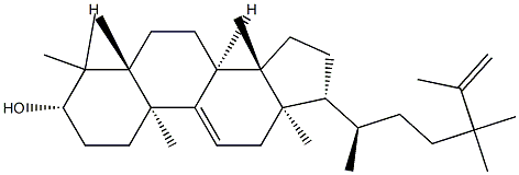 24,24-Dimethyl-5α-lanosta-9(11),25-diene-3β-ol 结构式