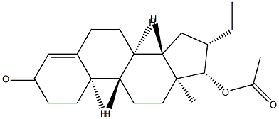 16β-Ethyl-17β-acetyloxyestr-4-en-3-one 结构式