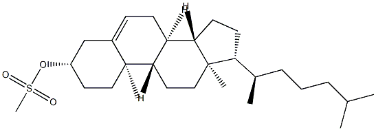 メタンスルホン酸コレスタ-5-エン-3β-イル 化学構造式