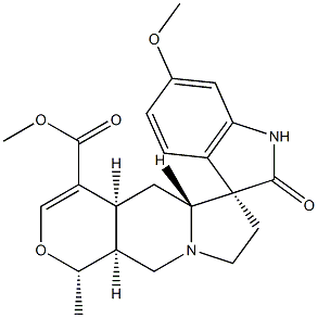 (3β,20α)-11-メトキシ-19α-メチル-2-オキソホルモサナン-16-カルボン酸メチル 化学構造式
