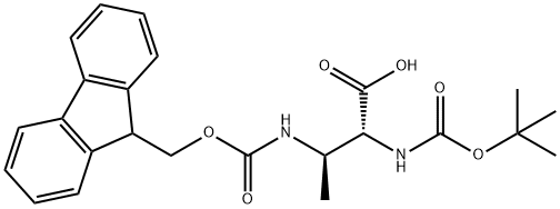 Fmoc-D-Abu(3R-Boc-Amino)-OH 结构式