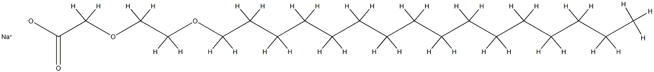 鲸蜡醇聚醚-13 羧酸钠 结构式
