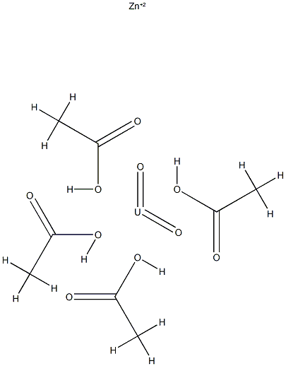 zinc tetrakis(acetato-O)dioxouranate Structure