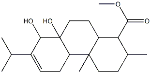 (1R)-1,2,3,4,4a,4bα,5,8,8a,9,10,10aα-ドデカヒドロ-8β,8aα-ジヒドロキシ-1,4aβ-ジメチル-7-イソプロピルフェナントレン-1α-カルボン酸メチル 化学構造式