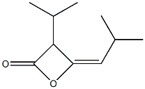 2-Oxetanone,3-(1-methylethyl)-4-(2-methylpropylidene)-(9CI) Structure
