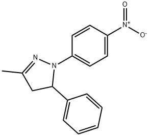 3-methyl-1-(4-nitrophenyl)-5-phenyl-4,5-dihydro-1H-pyrazole Struktur