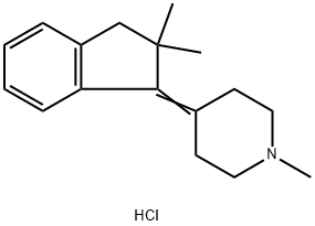 1-(1-メチル-4-ピペリジリデン)-2,3-ジヒドロ-2,2-ジメチル-1H-インデン·塩酸塩 化学構造式