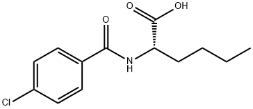 N-(4-chlorobenzoyl)norleucine Structure
