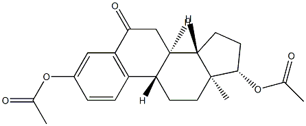3,17β-ビス(アセチルオキシ)-1,3,5(10)-エストラトリエン-6-オン 化学構造式