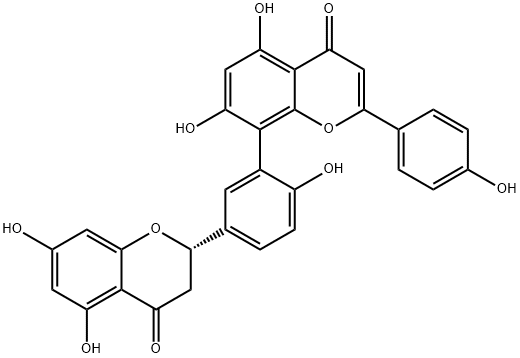 2,3-二氢穗花杉双黄酮 结构式