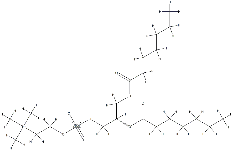 1,2-heptanoylphosphatidylcholine,3436-45-1,结构式