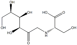 N-(1-脱氧-D-果糖-1-基)-L-丝氨酸, 34393-26-5, 结构式