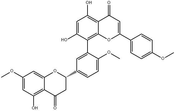 2,3-二氢金松双黄酮 结构式