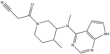 1-Piperidinepropanenitrile, 4-Methyl-3-(Methyl-7H-pyrrolo[2,3-d]pyriMidin-4-ylaMino)-β-oxo- Structure