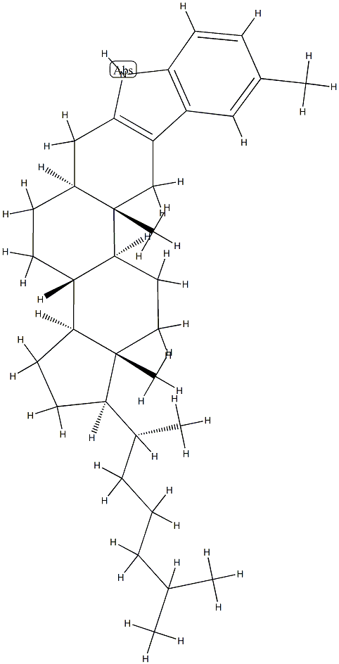 5'-メチル-1'H-5α-コレスタ-2-エノ[3,2-b]インドール 化学構造式