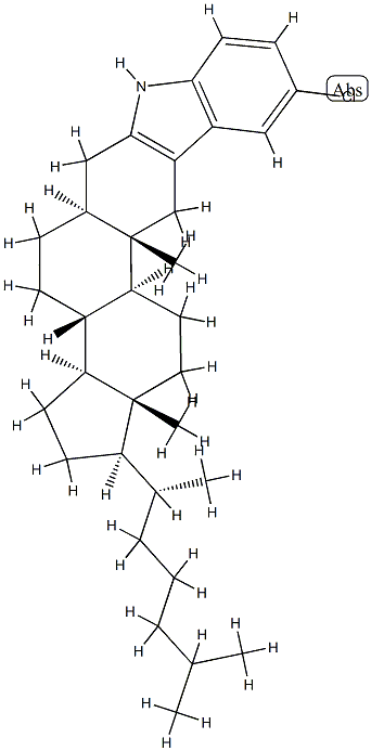 5'-クロロ-1'H-5α-コレスタ-2-エノ[3,2-b]インドール 化学構造式