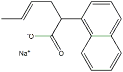 ナトリウムα-(2-ブテニル)-1-ナフタレンアセタート 化学構造式