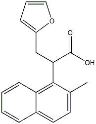 α-(2-メチル-1-ナフチル)-2-フランプロピオン酸 化学構造式