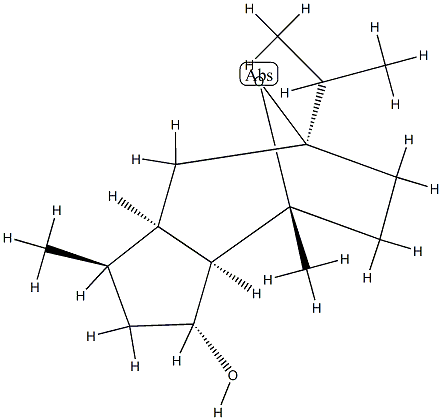 (1R,3aβ,8aβ)-Decahydro-1α,4-dimethyl-7-isopropyl-4α,7α-epoxyazulen-3β-ol Struktur