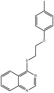 4-{[2-(4-methylphenoxy)ethyl]sulfanyl}quinazoline Struktur