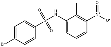 4-溴-N-(2-甲基-3-硝基苯基)苯磺酰胺, 349085-59-2, 结构式