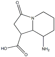 1-Indolizinecarboxylicacid,8-aminooctahydro-3-oxo-(9CI) Structure