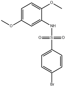 4-溴-N-(2,5-二甲氧基苯基)苯磺酰胺,349398-73-8,结构式