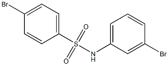 4-溴-N-(3-溴苯基)苯磺酰胺 结构式