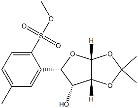 1-O,2-O-(1-メチルエチリデン)-β-L-リキソフラノース5-(4-メチルベンゼンスルホナート) 化学構造式