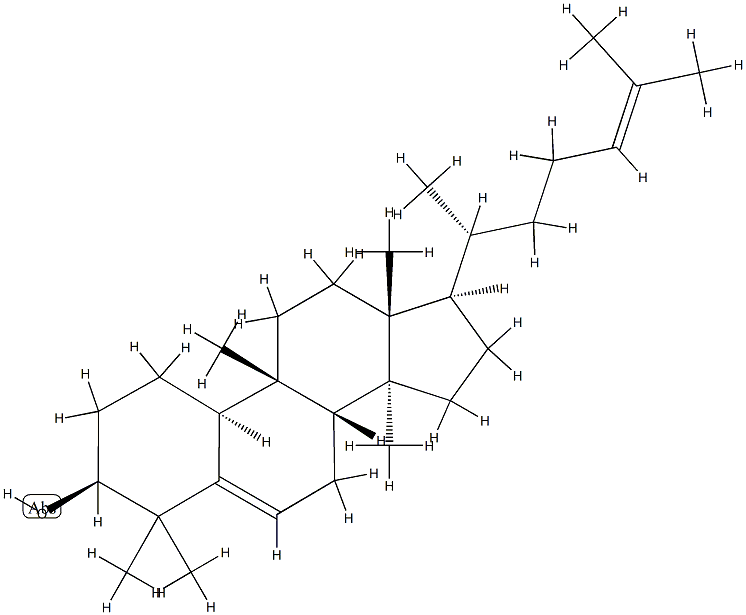 ククルビタ-5,24-ジエン-3β-オール 化学構造式