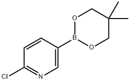 2-クロロ-5-(5,5-ジメチル-1,3,2-ジオキサボリンアン-2-イル)ピリジン 化学構造式