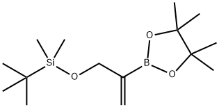 叔-丁基二甲基((2-(4,4,5,5-四甲基-1,3,2-二噁硼戊环-2-基)烯丙基)氧代)硅烷 结构式
