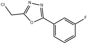 2-(クロロメチル)-5-(3-フルオロフェニル)-1,3,4-オキサジアゾール 化学構造式